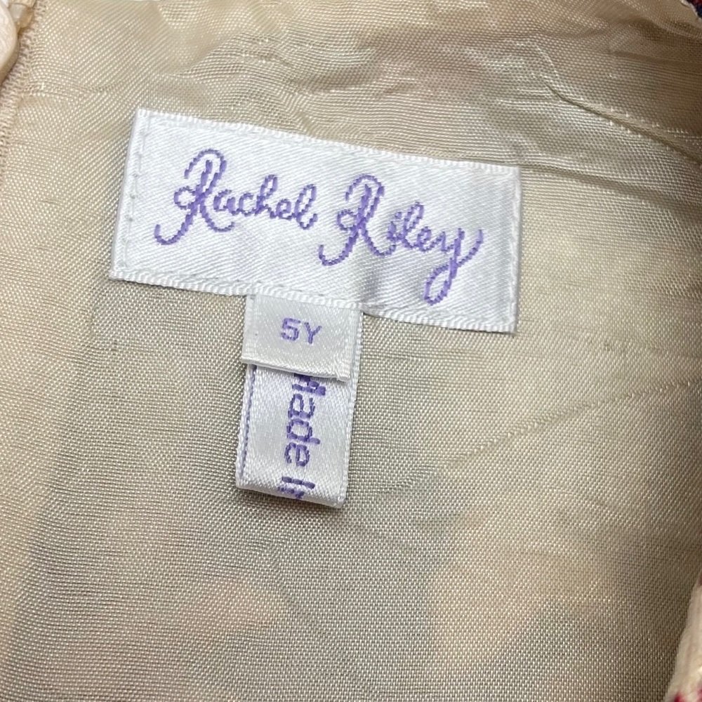 Rachel Riley Gold Damask/Red Rose Party Dress - Picture 3 of 5